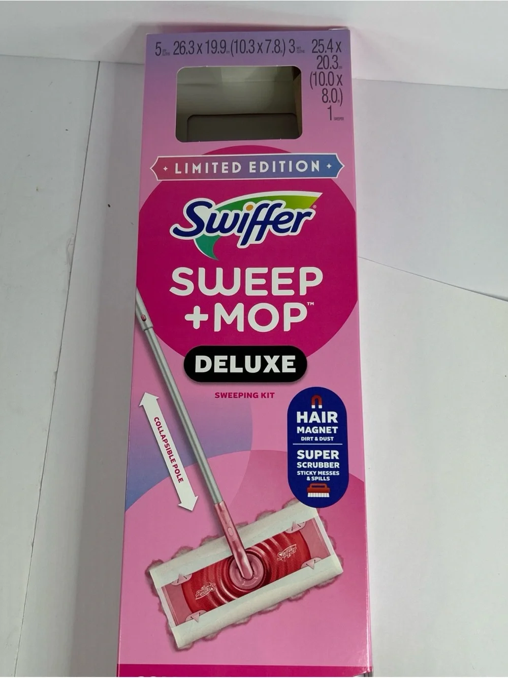 Swiffer deluxe pink mop limited edition sweep& mop